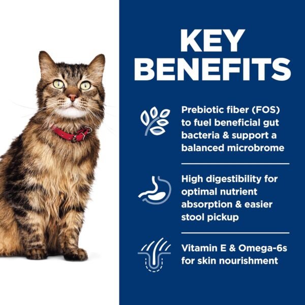 Hill's Science Diet Sensitive Stomach & Skin, Adult 1-6, Stomach & Skin Sensitivity Support, Dry Cat Food, Chicken & Rice, 7 lb Bag