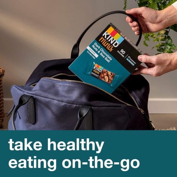81QxvwZQ39L._SL1500_.jpg KIND Minis, Dark Chocolate Nuts & Sea Salt, Healthy Snacks, Gluten Free, Low Calorie Snacks, Low Sugar, 10 Count