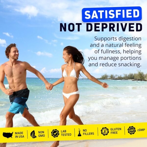 Herbtonics Metabolic Optimizer & Satiety Complex | Apple Cider Vinegar + BHB Capsules | Supports Healthy GLP-1 Levels, Fullness, Appetite, Craving & Weight Management | 60 Capsules