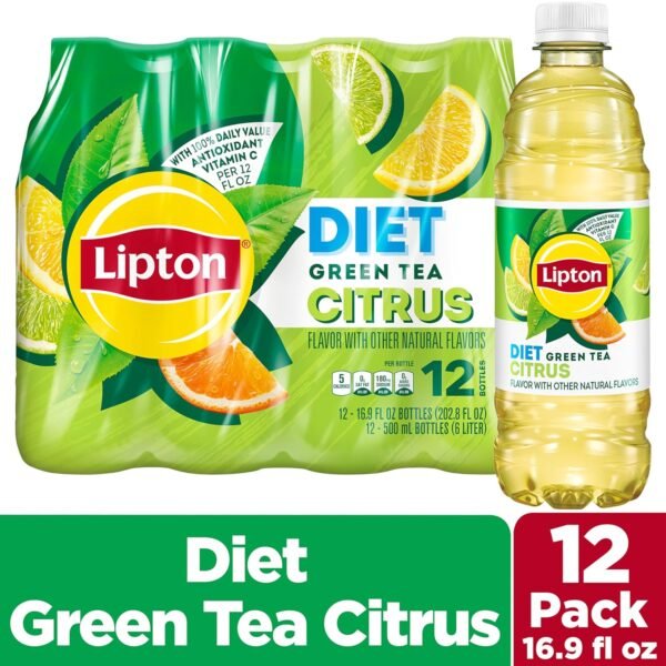 81WN5SkflcL._SL1500_.jpg Lipton Diet Green Tea Citrus, 16.9 Fl Oz Bottles (Pack of 12)