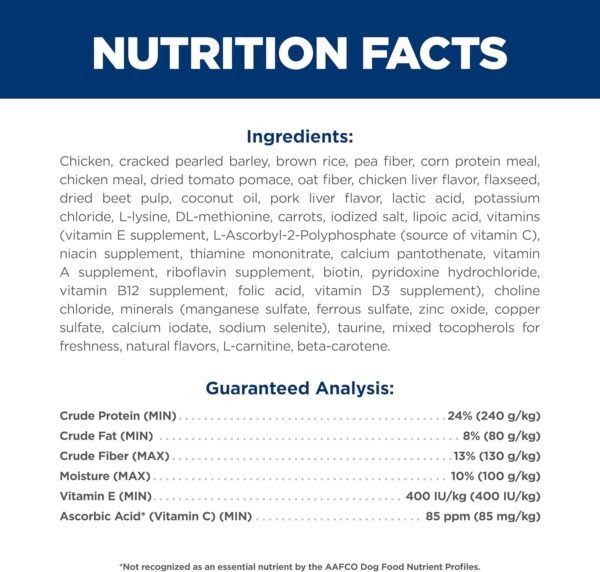 Hill's Science Diet Adult 1-6 Perfect Weight Dry Dog Food, Chicken & Brown Rice, 25 lb. Bag