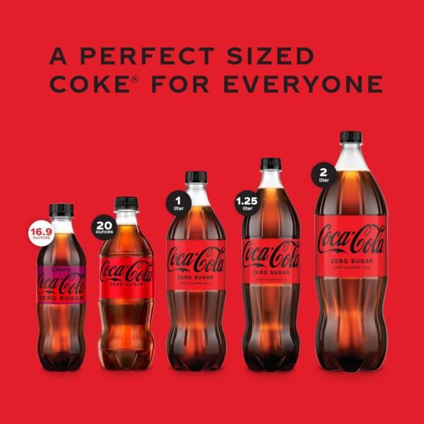 Coca-Cola Zero Sugar Cherry Diet Soda Soft Drink, 16.9 fl oz, 6 Pack