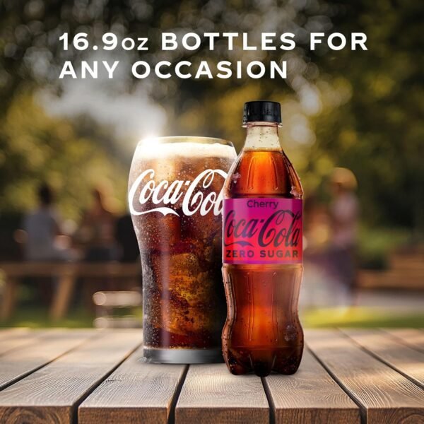Coca-Cola Zero Sugar Cherry Diet Soda Soft Drink, 16.9 fl oz, 6 Pack