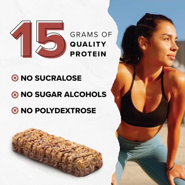 Ready® Protein Bars – High-Protein Snack with 15g Whey Protein, All-Natural Ingredients, Supports Lean Muscle and Recovery, No Artificial Sweeteners – Chocolate Peanut Butter, 12-Pack