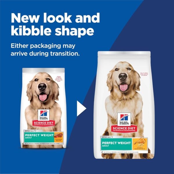 Hill's Science Diet Adult 1-6 Perfect Weight Dry Dog Food, Chicken & Brown Rice, 25 lb. Bag