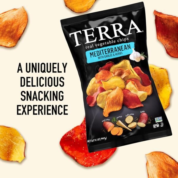Terra Vegetable Chips, Mediterranean Garlic & Herbs Real Vegetable Chips, 5 oz