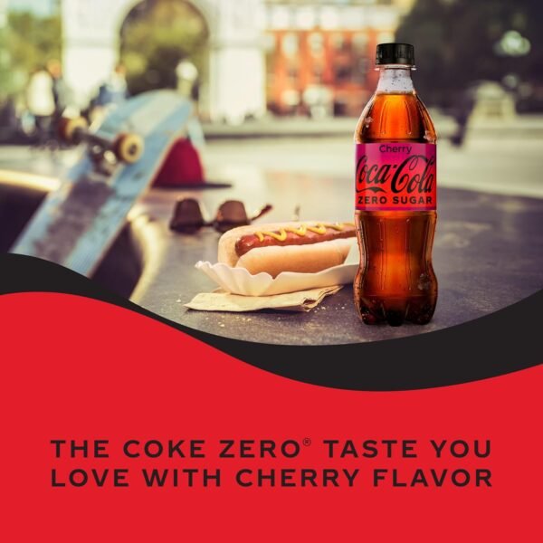 Coca-Cola Zero Sugar Cherry Diet Soda Soft Drink, 16.9 fl oz, 6 Pack