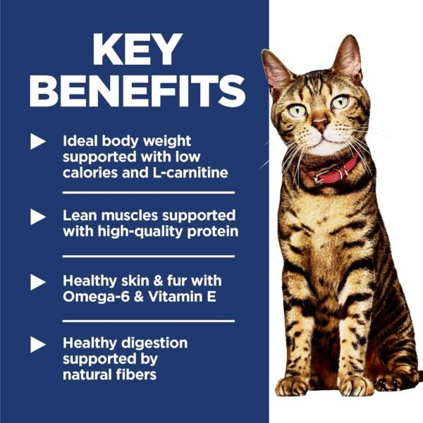 Hill's Science Diet Light, Adult 1-6, Weight Management Support, Dry Cat Food, Chicken Recipe, 16 lb Bag