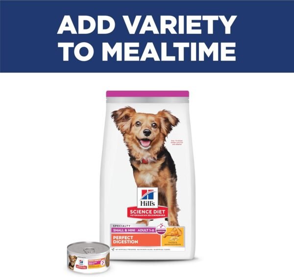 Hill's Science Diet Perfect Digestion, Adult 1-6, Small & Mini Breeds Digestive Support, Dry Dog Food, Chicken & Brown Rice, 3.5 lb Bag