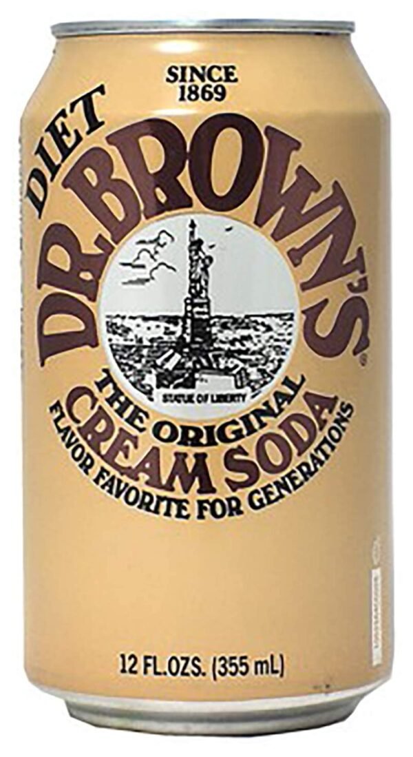 Dr. Browns Soda 12 pack (6) Diet Cream Soda and (6) Diet Black Cherry 12 fl oz Cans