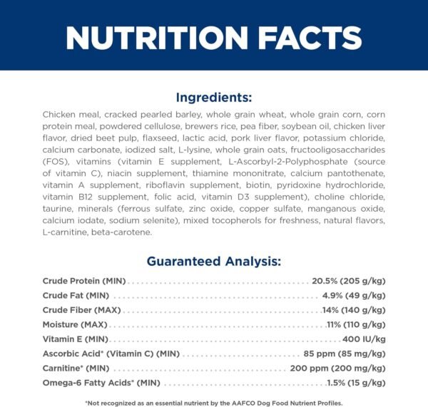 711sZPs1JkL._AC_SL1500_.jpg Hill's Science Diet Light , Adult 1-6, Weight Management Support, Dry Dog Food, Chicken & Barley, 15 lb Bag