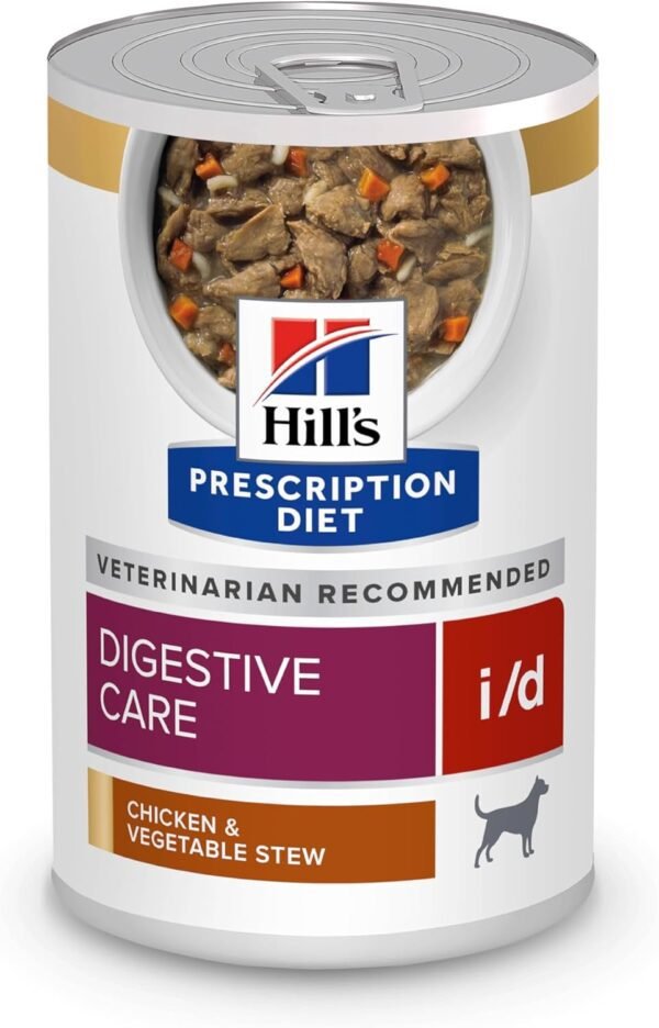 Hill's Prescription Diet i/d Digestive Care Chicken & Vegetable Stew Canned Dog Food, Veterinary Diet, 12.5 oz., 12-Pack Wet Food