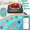 URAMAZ Food Scale with Nutritional Calculator, Digital Food Scales for Kitchen Scale Grams and Ounces, Smart Food Weight Scale for Weight Loss, 20 Nutrients Tracking, Diet, Calories, Meal Prep, 11lb