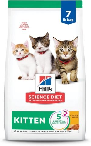 Hill's Science Diet Kitten, Kitten Premium Nutrition, Dry Cat Food, Hill's Science Diet Kitten, Kitten Premium Nutrition, Dry Cat Food, Chicken Recipe, 7 lb Bag