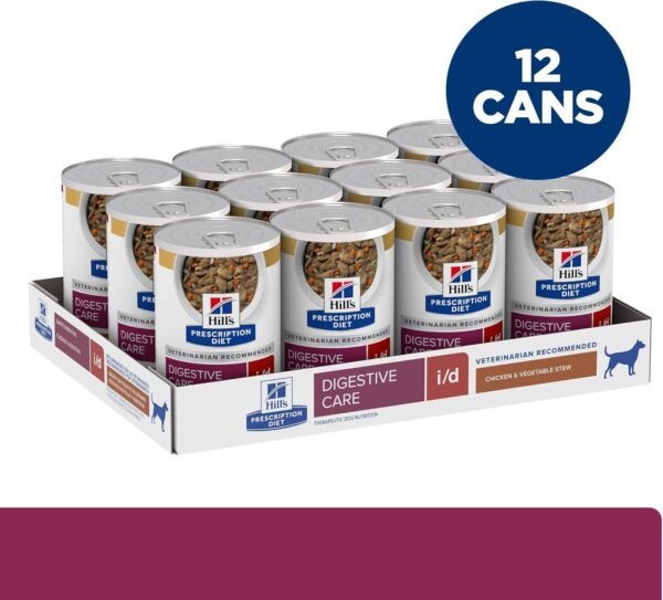 Hill's Prescription Diet i/d Digestive Care Chicken & Vegetable Stew Canned Dog Food, Veterinary Diet, 12.5 oz., 12-Pack Wet Food