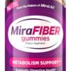 MiraFIBER Gummies from The Makers of MiraLAX, 8g of Daily Fiber Per Serving, Metabolism Support with B Vitamins, Gut Health for Men & Women, Prebiotic Fiber Gummies for Adults, Mixed Fruit Flavor 72Ct
