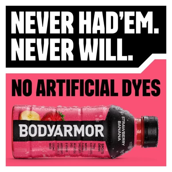 BODYARMOR ZERO Sugar Fruit Punch Electrolyte Drink, Natural Flavors, 16 Fl Oz Bottles (12 Pack), B Vitamins & Antioxidants Sugar Free Hydration