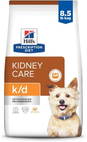 Hill's Prescription Diet k/d Kidney Care with Chicken Dry Dog Hill's Prescription Diet k/d Kidney Care with Chicken Dry Dog Food, Veterinary Diet, 8.5 lb. Bag