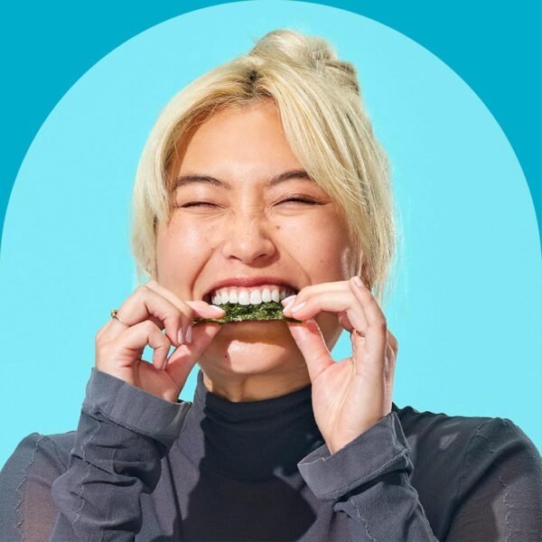 71myBqsKb2L._SL1500_.jpg Gimme Seaweed Organic Premium Roasted Seaweed Snacks, Sea Salt, 20 Count, Keto, Vegan, Gluten-Free, Great Source of Omega3s and Iodine, Healthy On-The-Go Snack for Kids and Adults