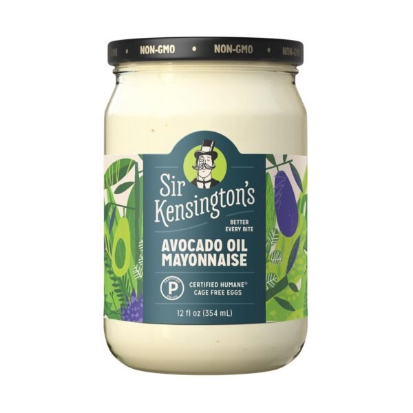 Sir Kensington's Mayonnaise Avocado Oil Mayo Keto Diet & Paleo Diet Certified Gluten Free & Non-GMO Project Verified Condiment 12 oz