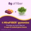 MiraFIBER Gummies from The Makers of MiraLAX, 8g of Daily Fiber Per Serving, Metabolism Support with B Vitamins, Gut Health for Men & Women, Prebiotic Fiber Gummies for Adults, Mixed Fruit Flavor 72Ct