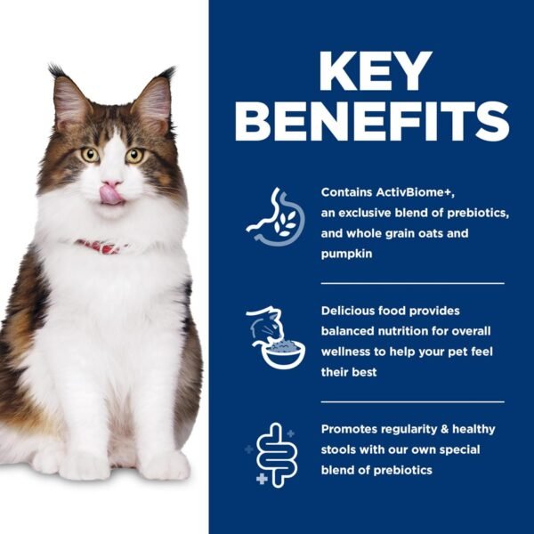 71wAMqM3x4L._AC_SL1500_.jpg Hill's Science Diet Perfect Digestion, Adult 1-6, Digestive Support, Dry Cat Food, Chicken, Brown Rice, & Whole Oats, 13 lb Bag