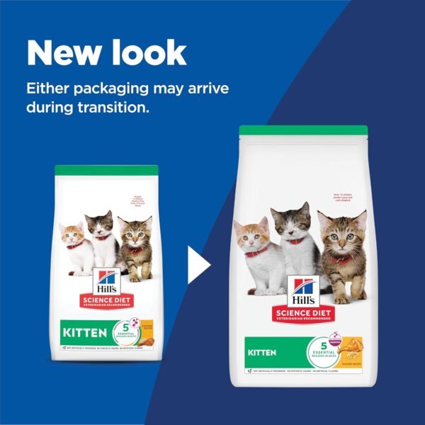 811K-bj-zhL._AC_SL1500_.jpg Hill's Science Diet Kitten, Kitten Premium Nutrition, Dry Cat Food, Chicken Recipe, 7 lb Bag