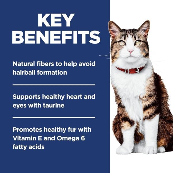 819zbEoCbeL._AC_SL1500_.jpg Hill's Science Diet Hairball Control, Adult 1-6, Hairball Control Support, Dry Cat Food, Chicken Recipe, 7 lb Bag