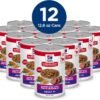 Hill's Science Diet Adult 7+, Senior Adult 7+ Premium Nutrition, Wet Dog Food, Beef & Vegetables Stew, 12.8 oz Can, Case of 12