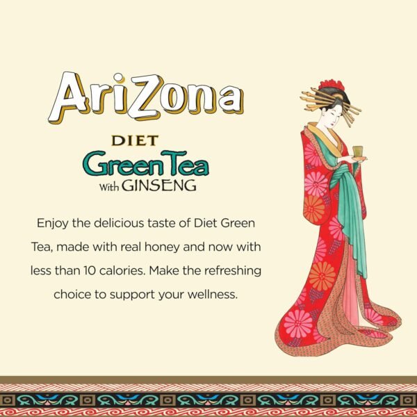 Arizona Diet Green Tea - Big Can, 22 Fl Oz (Pack of 12)