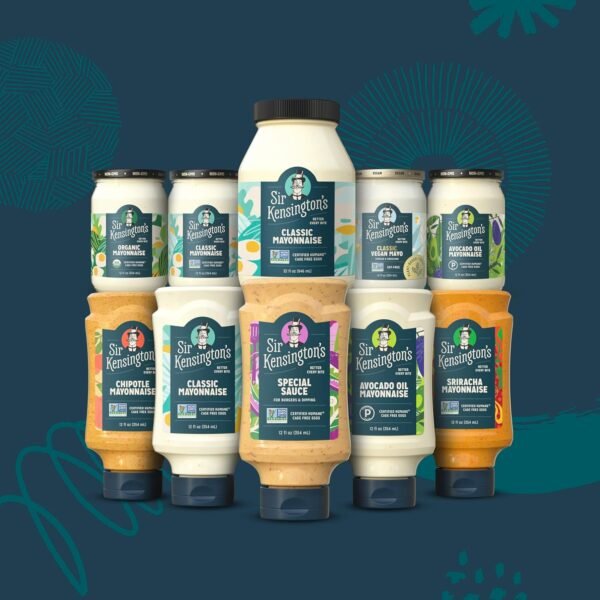 Sir Kensington's Mayonnaise Avocado Oil Mayo Keto Diet & Paleo Diet Certified Gluten Free & Non-GMO Project Verified Condiment 12 oz