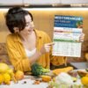 HAMIEW 5 Pack Mediterranean Diet Chart Food List 2026, 80+ Easy Meal Planner Recipes for Beginner (Laminated), Mediterranean Ingredient Meal Plan, Serving Sizes Calories Net Carbs, Diabetes-Friendly