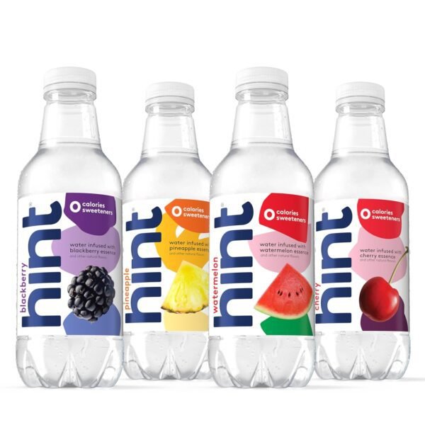 Hint Infused Bottled, Best Sellers Variety Pack - Sugar Free Flavored with Zero Calories, Natural Essences, and No Artificial Sweeteners - 16 Fl Oz (Pack of 12)