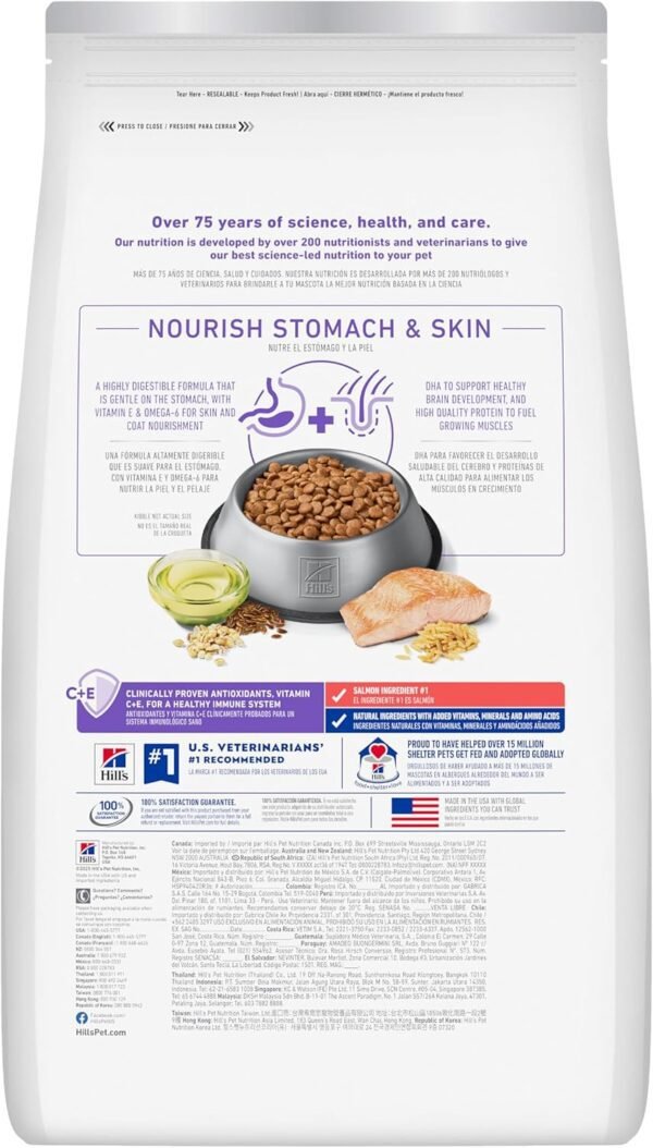 Hill's Science Diet Sensitive Stomach & Skin, Puppy, Stomach & Skin Sensitivity Support, Dry Dog Food, Salmon & Brown Rice, 4 lb Bag