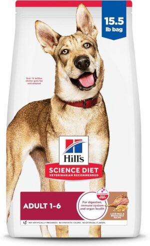 Hill's Science Diet Adult 1-6 Premium Nutrition Dry Dog Food, Hill's Science Diet Adult 1-6 Premium Nutrition Dry Dog Food, Lamb & Brown Rice, 15.5 lb. Bag