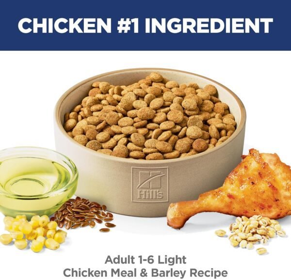 81ctdxJih9L._AC_SL1500_.jpg Hill's Science Diet Light , Adult 1-6, Weight Management Support, Dry Dog Food, Chicken & Barley, 15 lb Bag