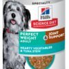 Hill's Science Diet Perfect Weight, Adult 1-6, Weight Management Support, Hill's Science Diet Perfect Weight, Adult 1-6, Weight Management Support, Wet Dog Food, Tuna & Vegetables Stew, 12.5 oz Can, Case of 12