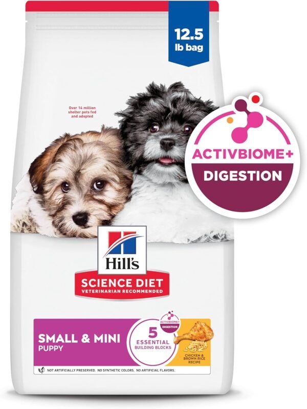 Hill's Science Diet Puppy Small & Mini Breeds Dry Dog Food, Chicken & Brown Rice, 12.5 lb. Bag