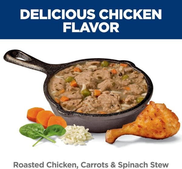 81x5Lb3YL2L._AC_SL1500_.jpg Hill's Science Diet Healthy Cuisine, Adult 1-6, Great Taste, Wet Dog Food, Roasted Chicken, Carrots & Spinach Stew, 12.5 oz Can, Case of 12