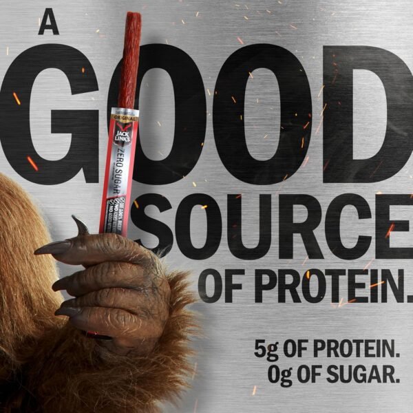 91dbjMGsv5L._SL1500_.jpg Jack Link's Original Zero Sugar Beef Sticks - (20 Pack) 0.92 oz Meat Sticks - Ready to Eat Protein Snacks - 5g Protein per Serving - Made with 100% Real Beef