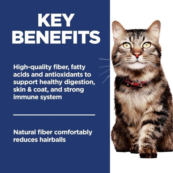 91lYQpxoAFL._AC_SL1500_.jpg Hill's Science Diet Hairball Control, Senior Adult 7+, Hairball Control Support, Dry Cat Food, Chicken Recipe, 7 lb Bag