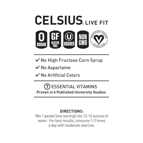 CELSIUS On The Go Cranberry Lemon, Sugar Free Energy Drink Mix (14 Sticks per Pack)