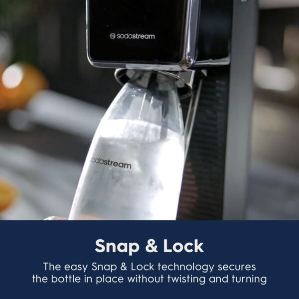 SodaStream - ART Sparkling Water Maker | VALUE BUNDLE | CQC CO2 system | Includes 2x CO2 Cylinders, 2x 32 Fl Oz Dishwasher Safe Bottles, 2x Bubly Flavor Drops | Combine with Pepsi Flavors | Black