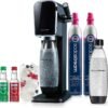 SodaStream - ART Sparkling Water Maker | VALUE BUNDLE | CQC CO2 system | Includes 2x CO2 Cylinders, 2x 32 Fl Oz Dishwasher Safe Bottles, 2x Bubly Flavor Drops | Combine with Pepsi Flavors | Black