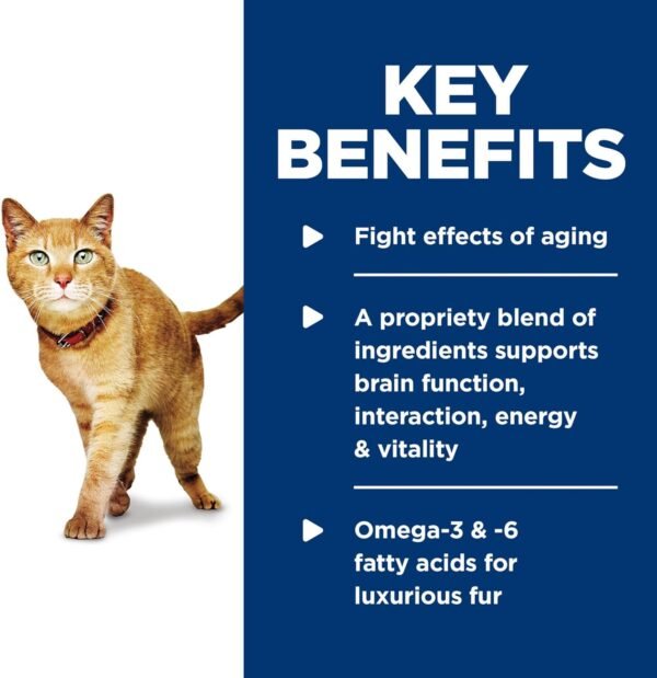 Hill's Science Diet Senior Vitality Adult 7+, Senior Premium Nutrition, Wet Cat Food, Chicken & Vegetable Stew, 2.9 oz. Cans, 24-Pack