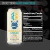 Gorilla Mind Energy Drink | Unmatched Energy · Amplified Focus | N-Acetyl-L-Tyrosine, Alpha-GPC, 200mg Caffeine, Uridine, Saffron | 0 Sugar Or Artificial Colors | 16oz, 12-Pack (White Gummy Bear)