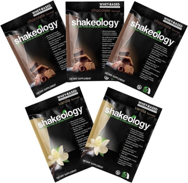 Shakeology Sampler Pack Whey Protein Powder, Gluten Free Superfood Protein Shake with Supergreens, Probiotics for Gut Health, Adaptogens, Vitamins, 16g Plant Protein per Serving