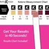 150 Ketone Urine Test Strips, App & Keto Guide eBook Included, Extra-Long for Easy Sampling, Urinalysis Test for Ketosis on Ketogenic and Low-Carb Diets