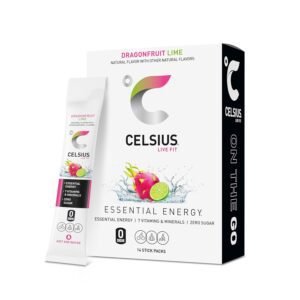CELSIUS® On-the-Go Powder Sticks Dragonfruit Lime, Essential Energy 2.8 Oz CELSIUS® On-the-Go Powder Sticks Dragonfruit Lime, Essential Energy 2.8 Oz (14 Sticks per Pack)