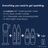 SodaStream - ART Sparkling Water Maker | VALUE BUNDLE | CQC CO2 system | Includes 2x CO2 Cylinders, 2x 32 Fl Oz Dishwasher Safe Bottles, 2x Bubly Flavor Drops | Combine with Pepsi Flavors | Black